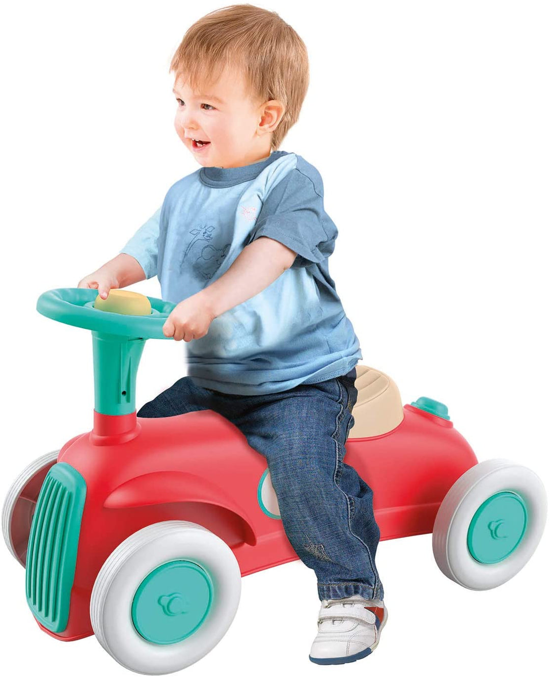 Clementoni – 17308 – Meine erste Autofahrt – Einsteigen und spielen – 100 % recyceltes Material – Hergestellt in Italien – Geeignet für 12–36 Monate