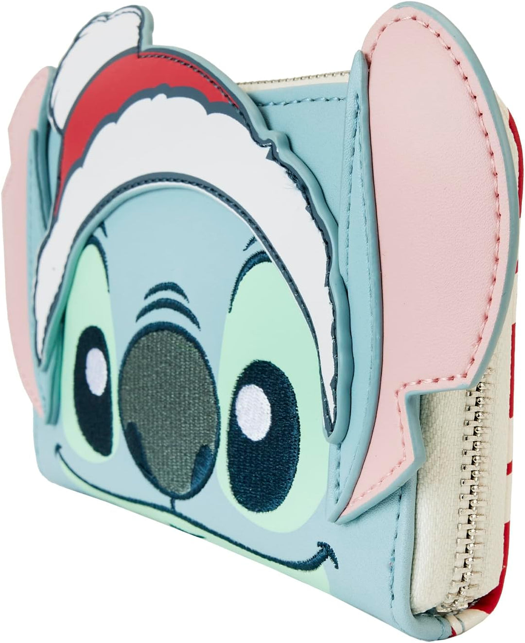 Disney Stitch Holiday Glitzer-Geldbörse mit umlaufendem Reißverschluss, Blau, Einheitsgröße