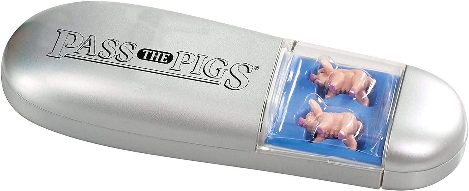 PASS THE PIGS Dice Game - Classic Party & Travel Game with 2 Pigs, Rulebook, Scorecards & Pencils 4