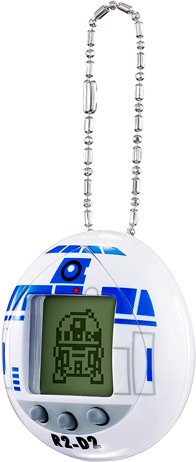 TAMAGOTCHI 88821 Star Wars R2D2 Virtual Pet Droid with Mini-Games, Animated Clip