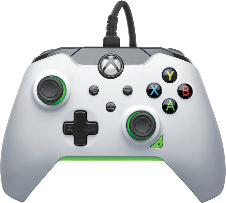PDP Wired Controller Neon White für Xbox Series X|S, Gamepad, kabelgebundenes Videospiel C