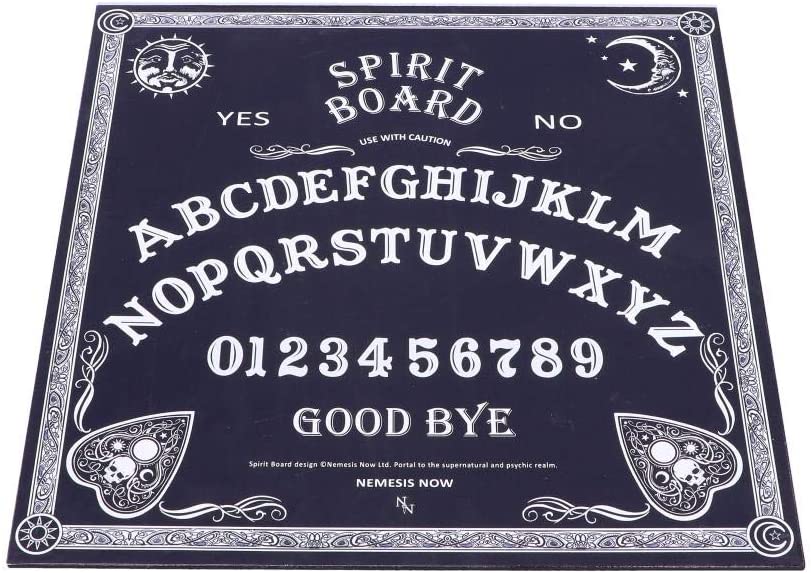 Nemesis Now Black and White Spirit Board mit Planchette, MDF/Polyester