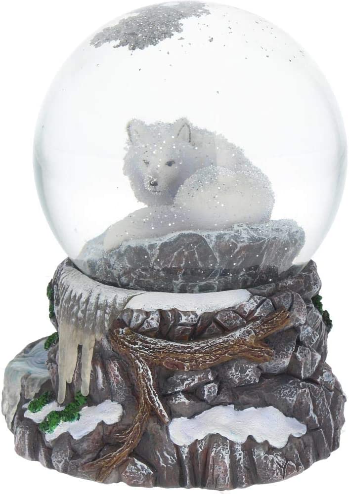 Nemesis Now Guardian of The North Lisa Parker Schneekugel 17,5 cm, Grau, 14,5 cm