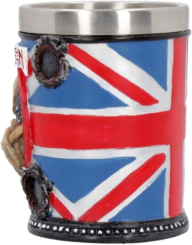 Nemesis Now B4126M8 Iron Maiden Schnapsglas 7 cm blau, Kunstharz mit Edelstahleinsatz