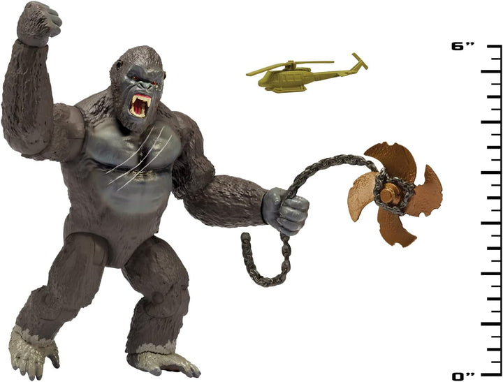MonsterVerse MNG18000 Skull Island 6'' Ferocious Kong mit Hubschrauber und Kette Pr