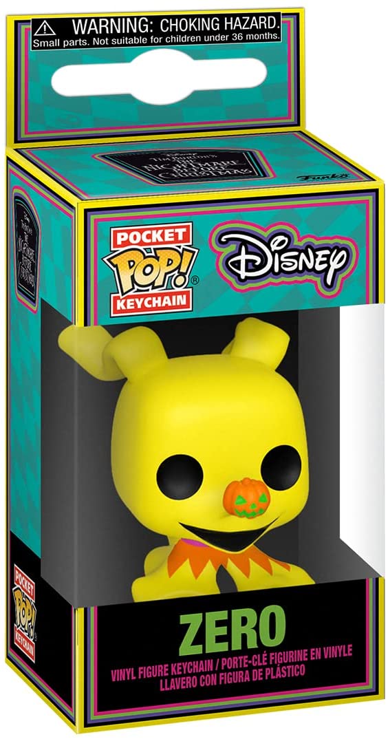 Disney The Nightmare Before Christmas – Zero (Schwarzlicht) Funko 63969 Pop! Schlüsselanhänger