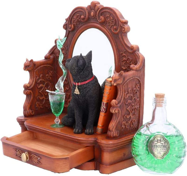 Nemesis Now B4955R0 Lisa Parker Absinth-Katze und grüne Fee-Figur, 21,5 cm
