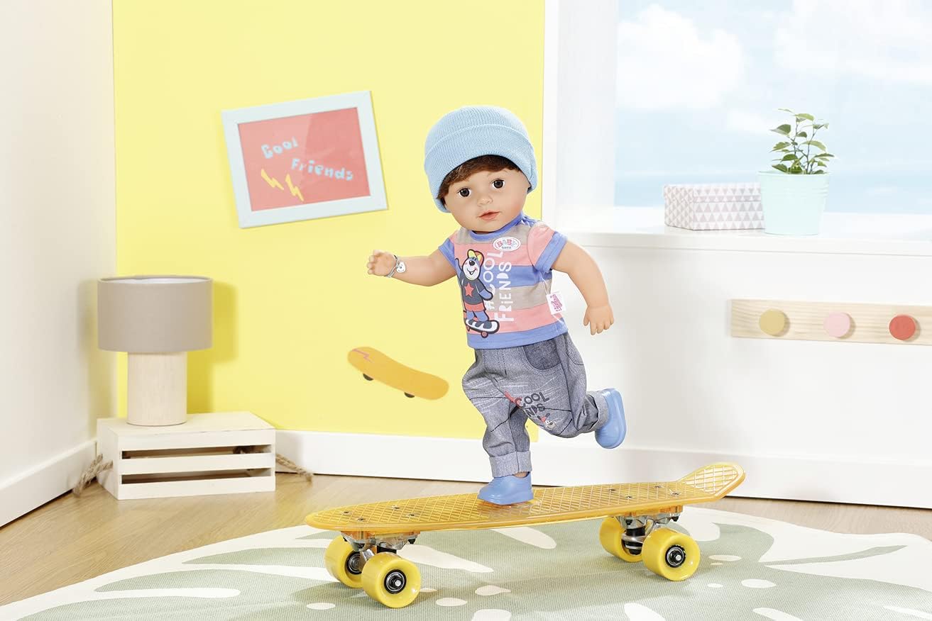 BABY born Brother 43 cm Puppe – Interaktives Vinylbaby mit beweglichen Knien, echten Tränen und Badespiel 8