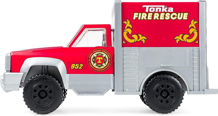 Tonka 06189 Steel Classics Rettungswagen, Konstruktionsspielzeug für Jungen und Mädchen