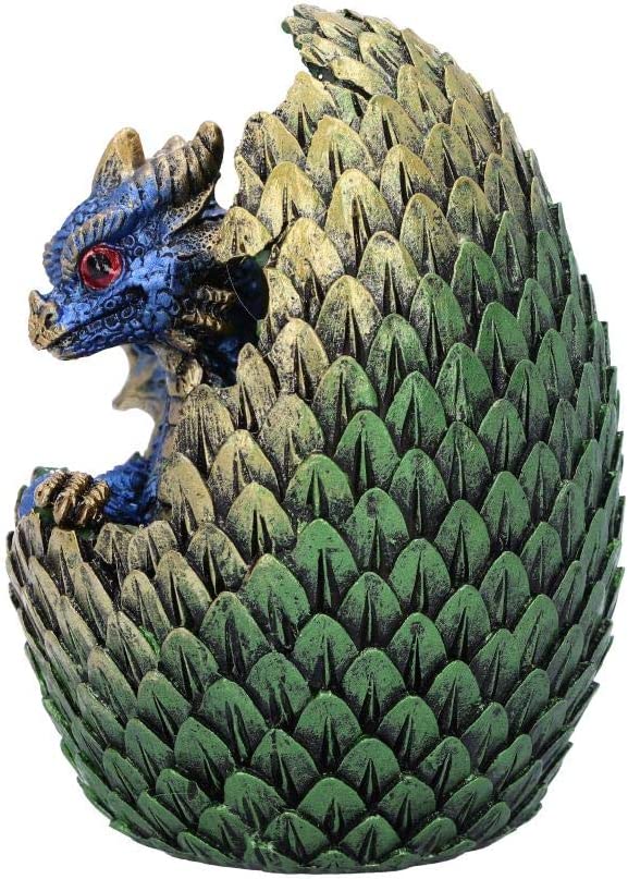 Nemesis Now U5000R0 Blue Geode Home glitzernde Jungtier- und Ei-Figur, Polyr