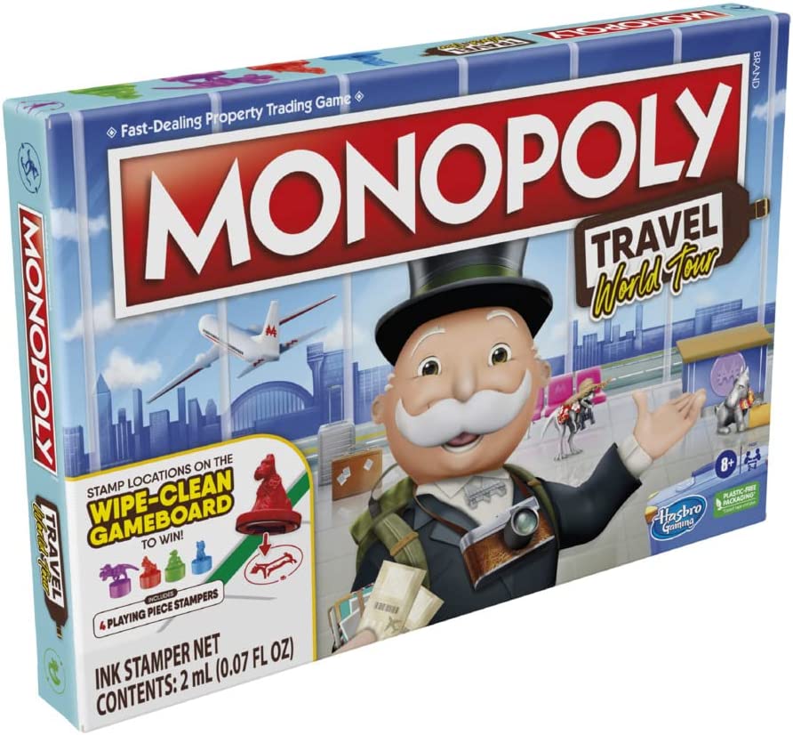 Hasbro Gaming Monopoly Travel World Tour Brettspiel für Familien und Kinder ab 8 Jahren