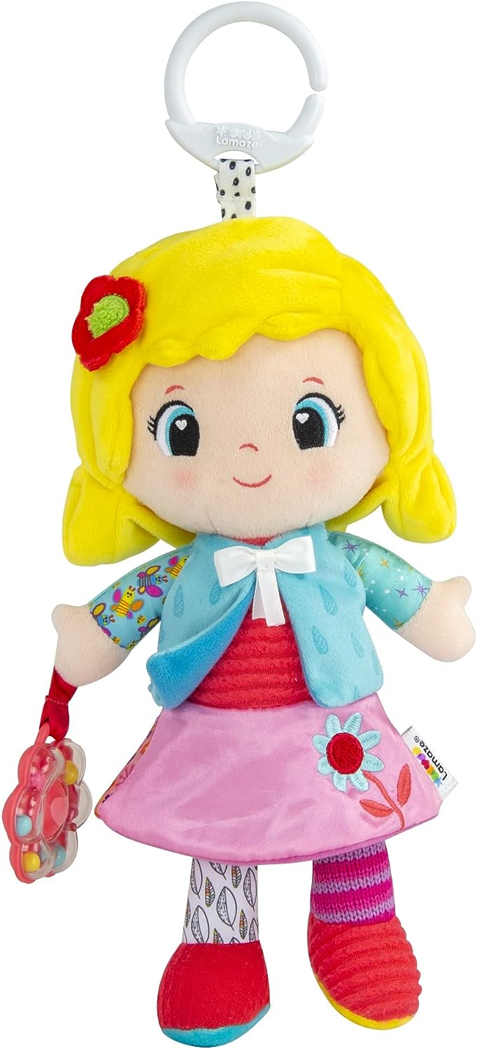 LAMAZE My Friend Olivia – Clip &amp; Go Kinderwagen-Babyspielzeug 0–6 Monate – sensorisches Spielzeug für