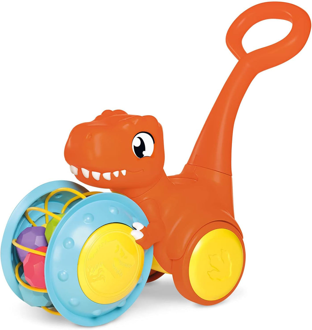 Toomies E73254 Tomy Pic &amp; Push T. Rex, Kinder, Jurassic World, pädagogisches Push &amp; Go-Fahrzeug, buntes Dinosaurierspielzeug für Jungen und Mädchen ab 12 Monaten, mehrfarbig