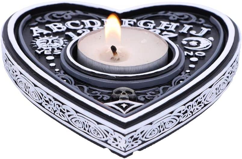 Nemesis Now Black and White Spirit Board Teelichthalter, Polyresin