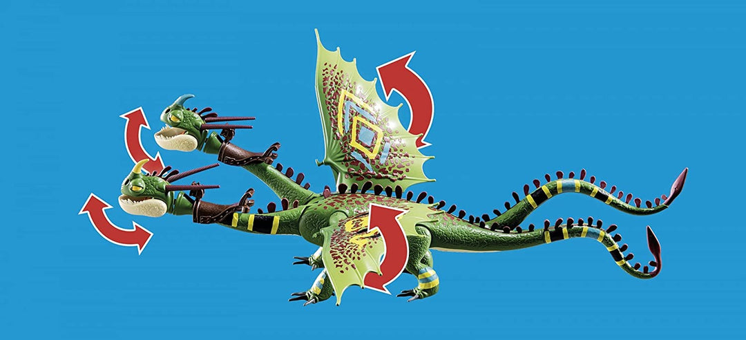 PLAYMOBIL DreamWorks Dragons 70730 Drachenrennen: Ruffnut und Tuffnut mit Kotzen und Rülpsen, für Kinder ab 4 Jahren