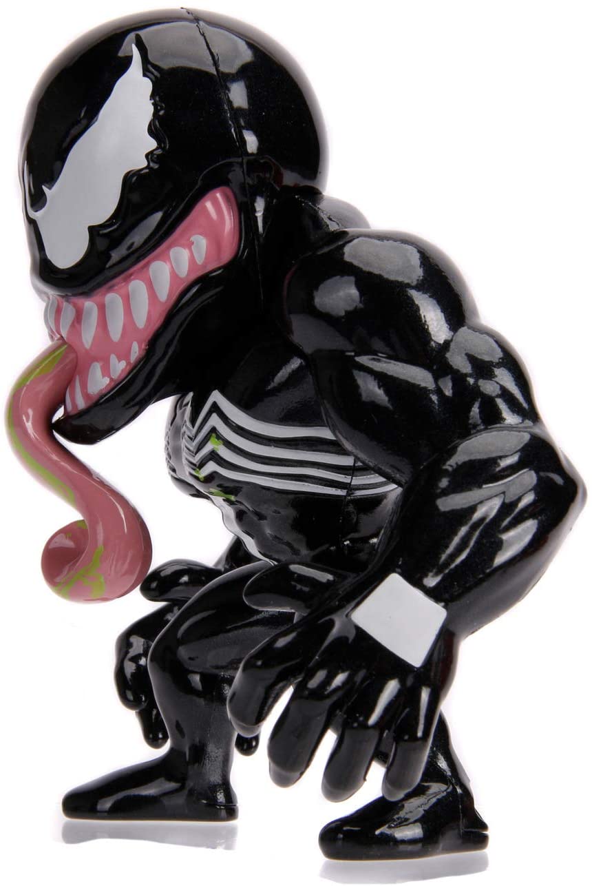 Jada Toys 253221008 Marvel Venom Figur, 10 cm, Sammelfigur, Druckgussfigur, Schwarz