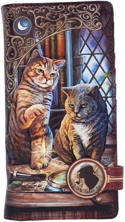 Nemesis Now Purrlock Holmes geprägte Geldbörse, Braun, 18,5 cm