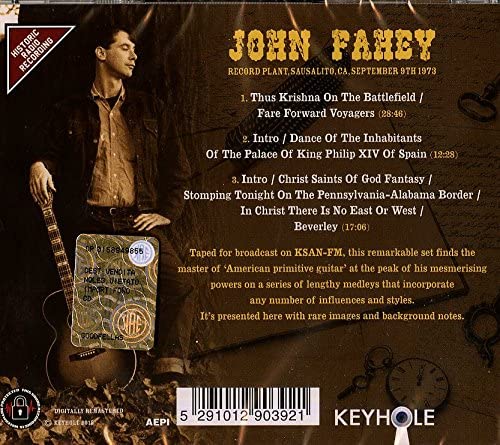 Record Plant, Sausalito CA, 9.9.73 – John Fahey [Audio-CD]