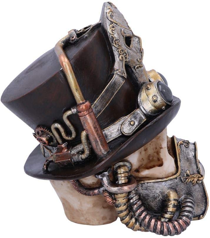 Nemesis Now Steampunk Breathe Easy Venezianische Maske Totenkopf-Ornament, Silber, 19,5 cm