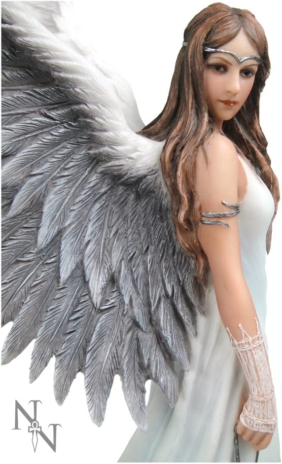 Nemesis Now Spirit Guide Anne Stokes Engelsfigur, weiß, 24 cm, Kunstharz