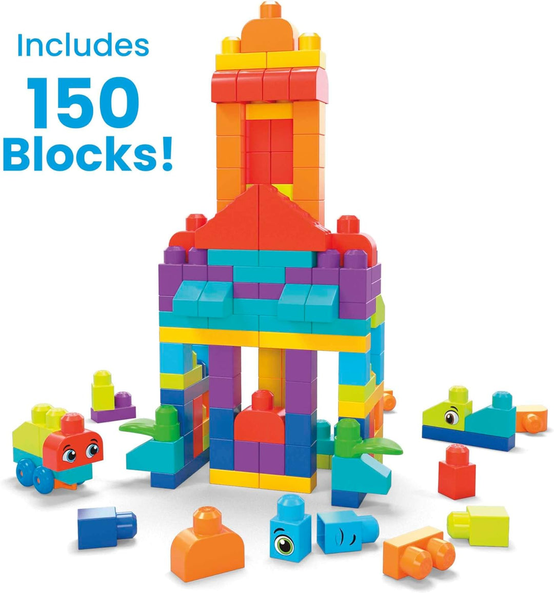 ?MEGA BLOKS Bigger Building Bag Bauset mit 150 großen und farbenfrohen Gebäuden