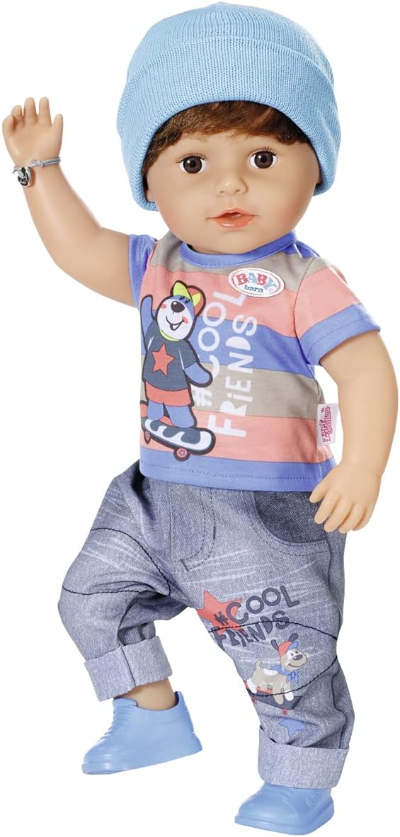BABY born Brother 43 cm Puppe – Interaktives Vinylbaby mit beweglichen Knien, echten Tränen und Badespiel 15