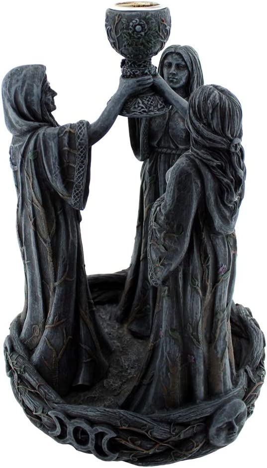 Nemesis Now Mother Maiden &amp; Crone Rückfluss-Räuchergefäß, 18 cm, Schwarz, Kunstharz