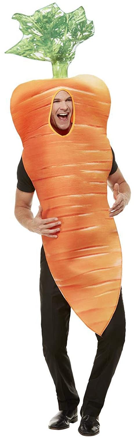 Smiffys 61032 Weihnachtskarotte-Kostüm, Unisex-Erwachsene, Orange, Einheitsgröße