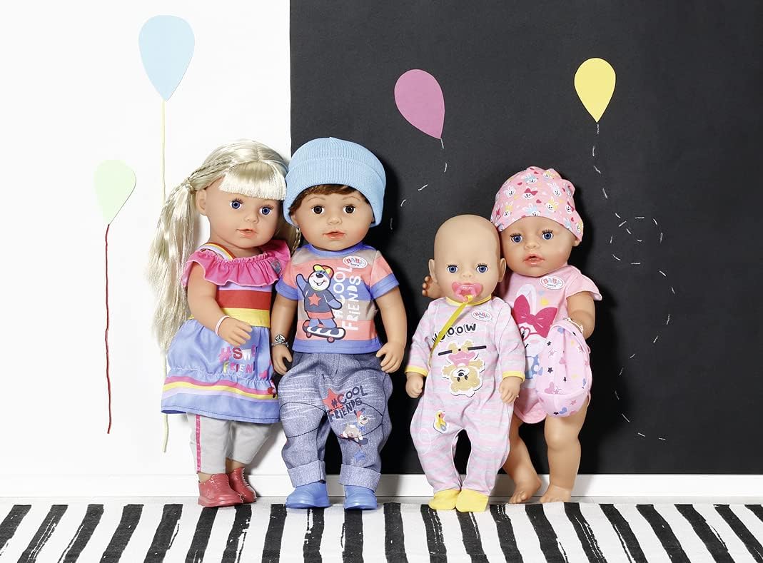 BABY born Brother 43 cm Puppe – Interaktives Vinylbaby mit beweglichen Knien, echten Tränen und Badespiel 14