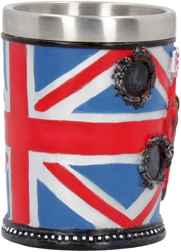 Nemesis Now B4126M8 Iron Maiden Schnapsglas 7 cm blau, Kunstharz mit Edelstahleinsatz