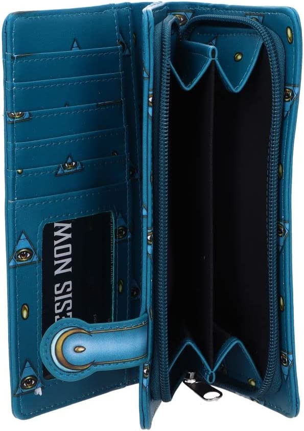Nemesis Now Palmistry geprägte Geldbörse 18,5 cm, Polyurethan, Blau