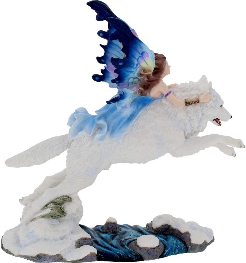 Nemesis Now Free Spirit - Fairy and Wolf Figurine 23.5cm 3
