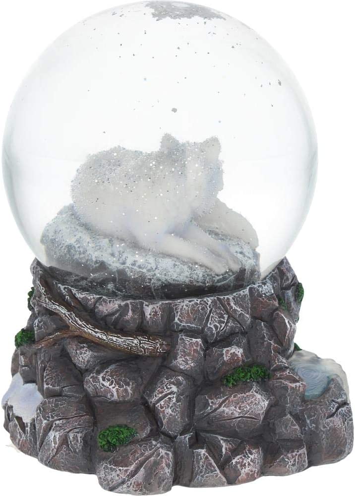 Nemesis Now Guardian of The North Lisa Parker Schneekugel 17,5 cm, Grau, 14,5 cm