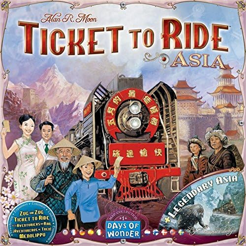 Days of Wonder | Ticket to Ride Asia Board Game EXPANSION | Ages 8+ | For 2 to 6 players | Average Playtime 30-60 Minutes