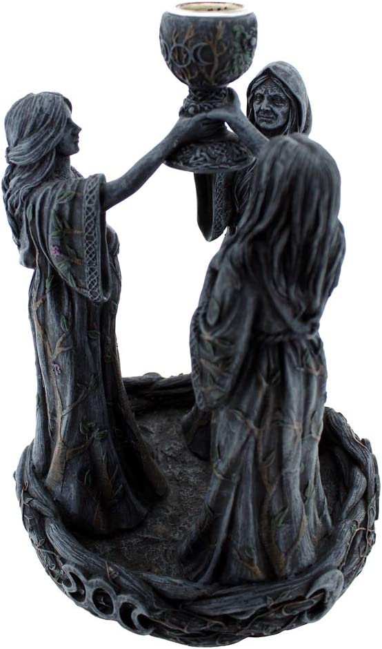 Nemesis Now Mother Maiden &amp; Crone Rückfluss-Räuchergefäß, 18 cm, Schwarz, Kunstharz