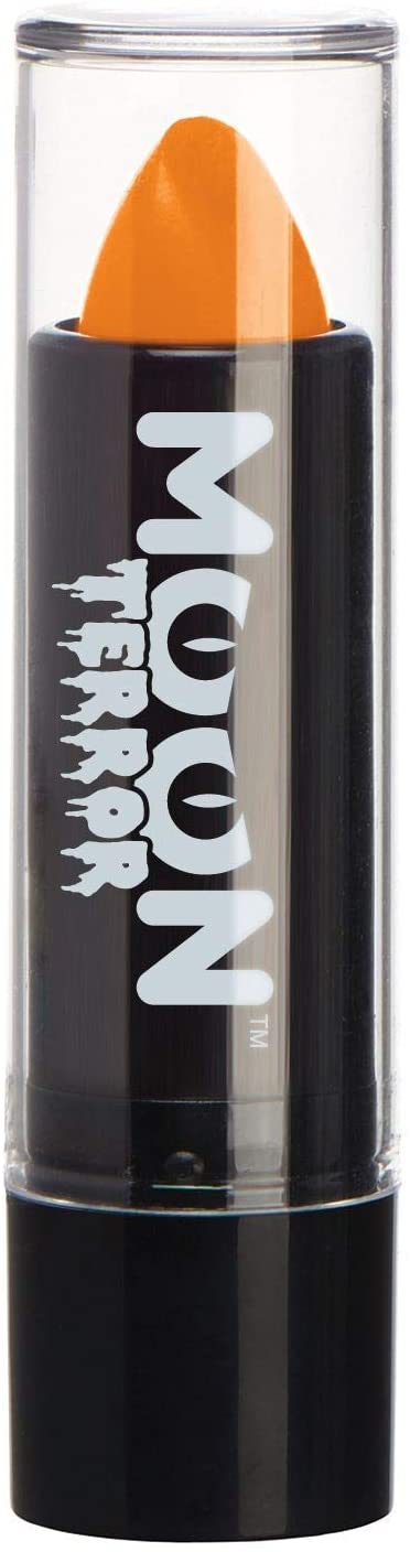 Moon Terror – Halloween-Lippenstift-Make-up – 5 g – Erstellen Sie ganz einfach gruselige Designs wie ein Profi! Perfekt für Vampire, Geister, Skelette, Hexen, Kürbisse, Monster usw. – Kürbisorange