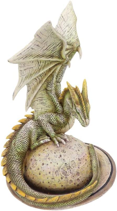 Nemesis Now Saturn Guardian Green Planet Dragon Figur, Polyresin