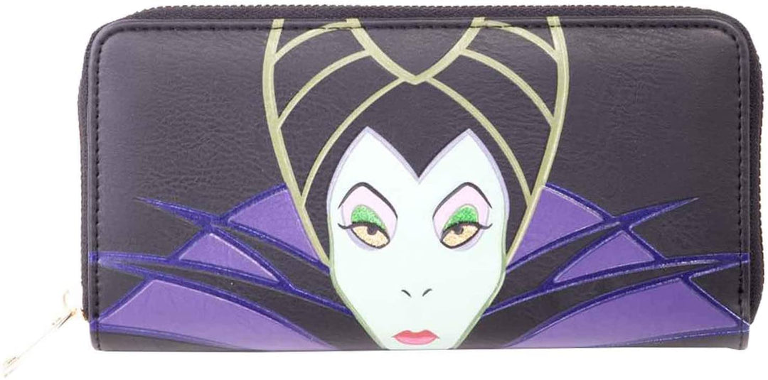 Disney – Maleficient 2 – Damen-Geldbörse mit umlaufendem Reißverschluss
