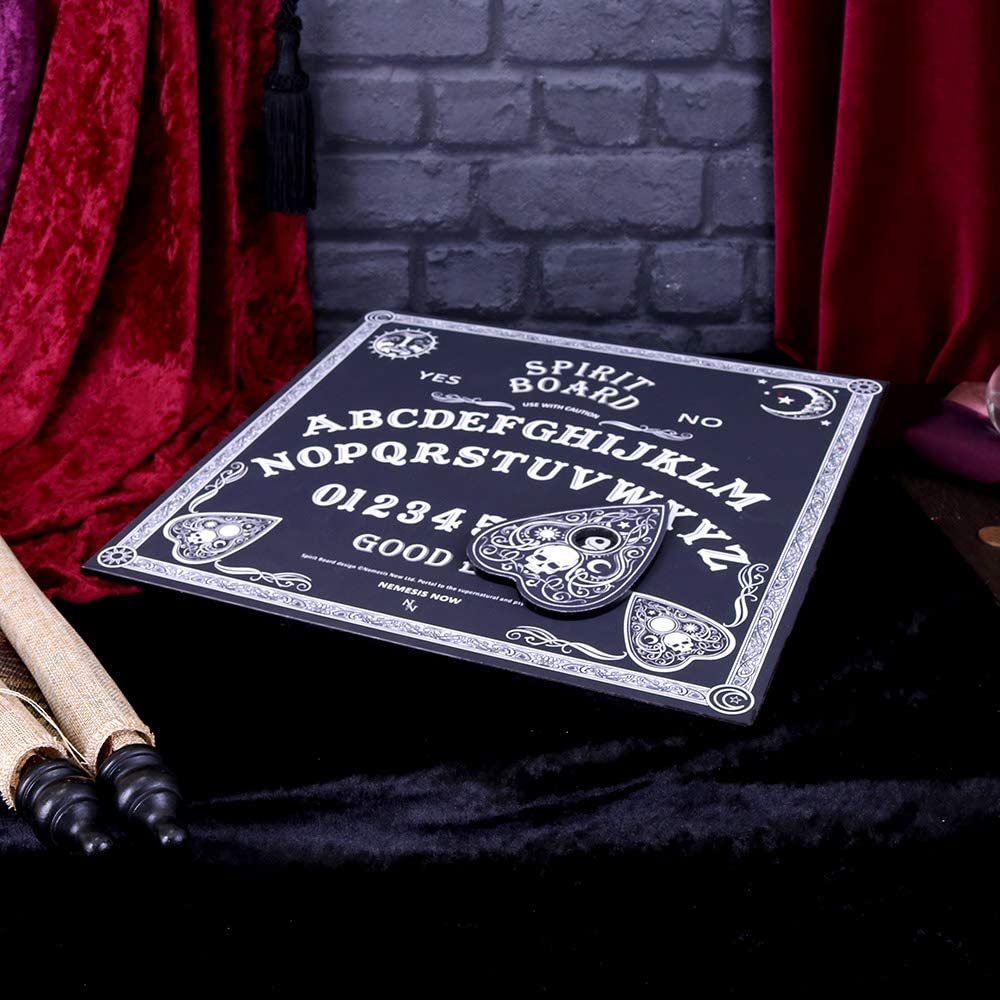 Nemesis Now Black and White Spirit Board mit Planchette, MDF/Polyester