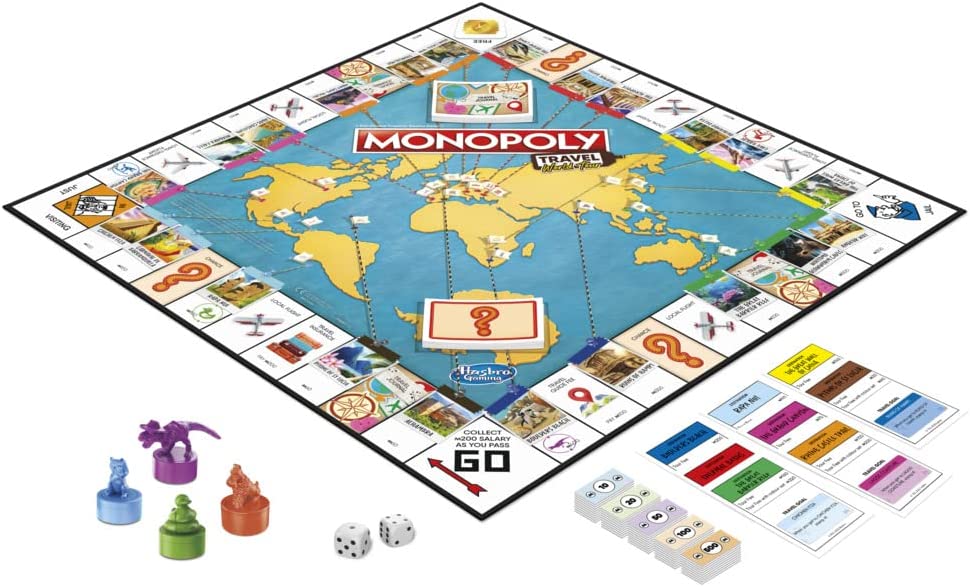 Hasbro Gaming Monopoly Travel World Tour Board Game for Families and Kids Ages 8