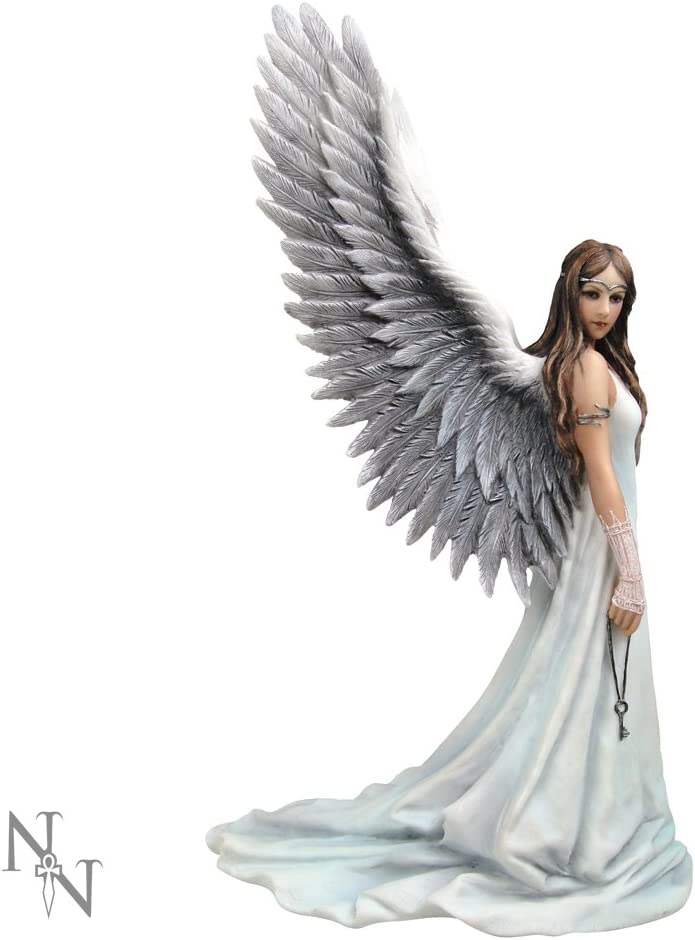 Nemesis Now Spirit Guide Anne Stokes Engelsfigur, weiß, 24 cm, Kunstharz