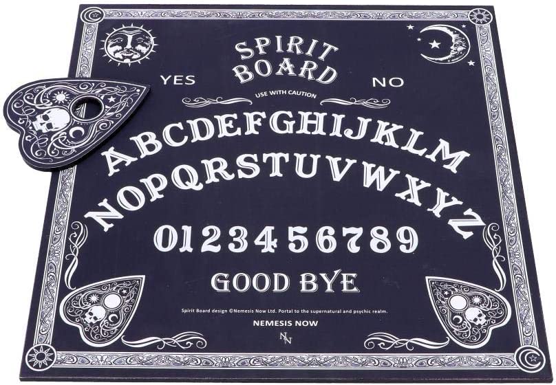 Nemesis Now Black and White Spirit Board mit Planchette, MDF/Polyester
