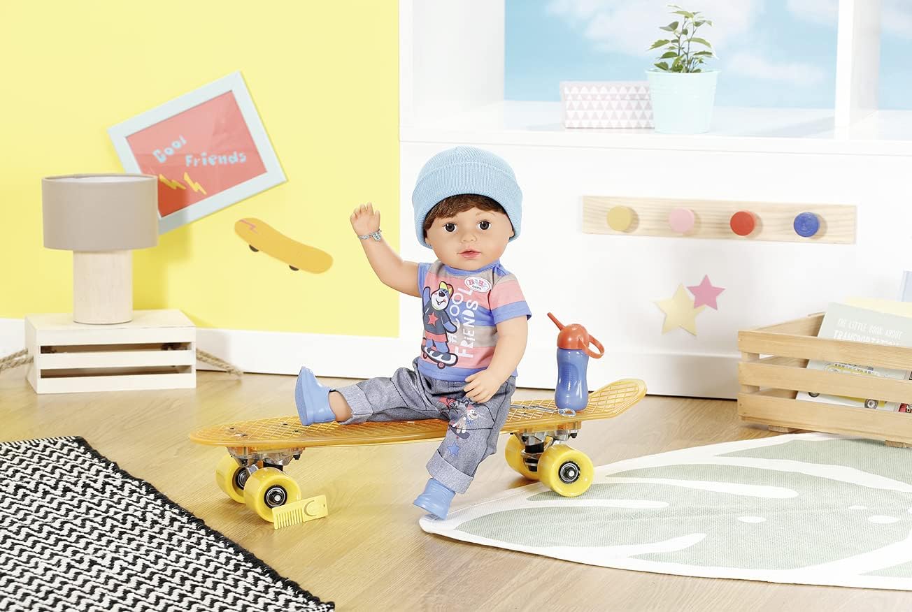 BABY born Brother 43 cm Puppe – Interaktives Vinylbaby mit beweglichen Knien, echten Tränen und Badespiel 12