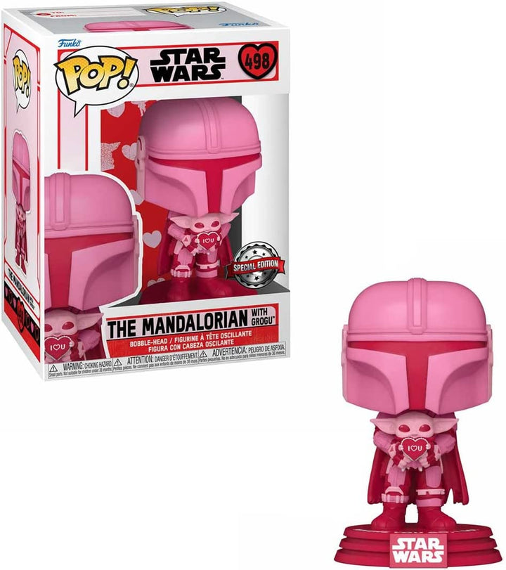 Star Wars Exclusive Valentine The Mandalorian mit Grogu Funko 60122 Pop! Vinyl Nr. 498