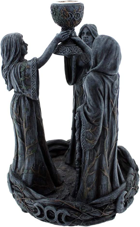 Nemesis Now Mother Maiden &amp; Crone Rückfluss-Räuchergefäß, 18 cm, Schwarz, Kunstharz
