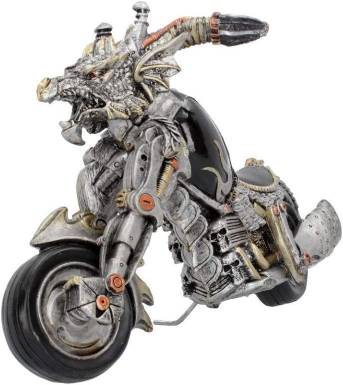 Nemesis Now – Dracus Birota Steampunk-Drachen-Motorrad-Figur – 29 cm