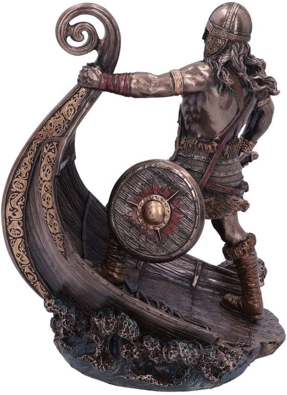 Nemesis Now bronzierte Halvor-Wikinger-Langschiff-Figur, Einheitsgröße