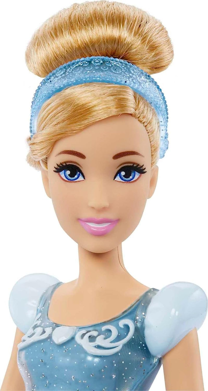Disney Princess Toys, bewegliche Modepuppe Cinderella mit funkelnder Kleidung und