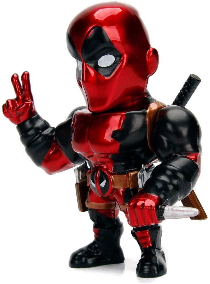 Jada Toys 253221006 Marvel Deadpool 10 cm Sammelfigur, Druckguss, Rot