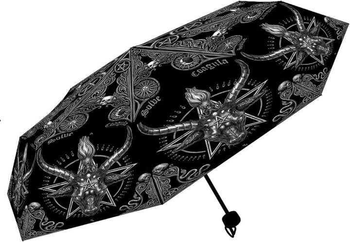 Nemesis Now Baphomet-Regenschirm, Schwarz, 55 cm